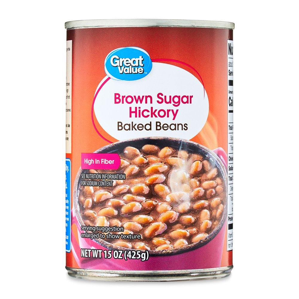 Great Value Brown Sugar Hickory Baked Beans, 15 Oz Can