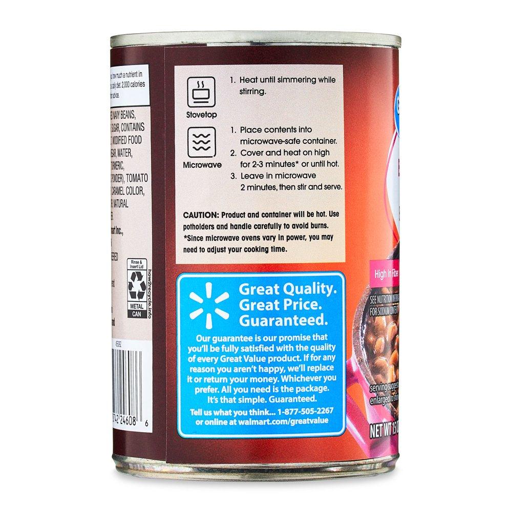 Great Value Brown Sugar Hickory Baked Beans, 15 Oz Can