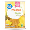 Great Value Canned Pineapple Chunks Packed in 100% Pineapple Juice, 20 Oz