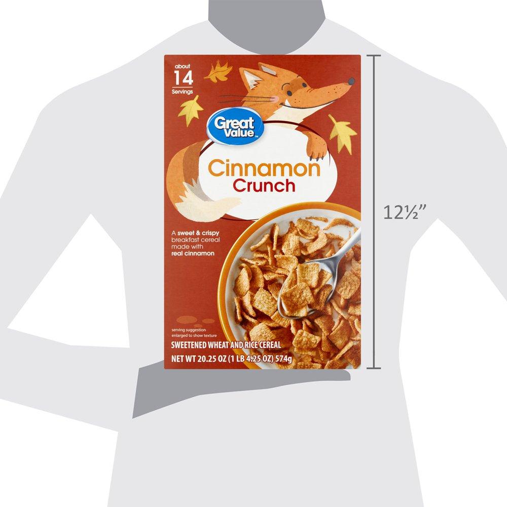 Great Value Cinnamon Crunch Breakfast Cereal, 20.25 Oz