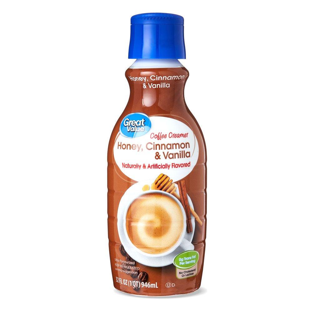 Great Value Coffee Creamer, Honey Cinnamon & Vanilla, 32 Fl Oz