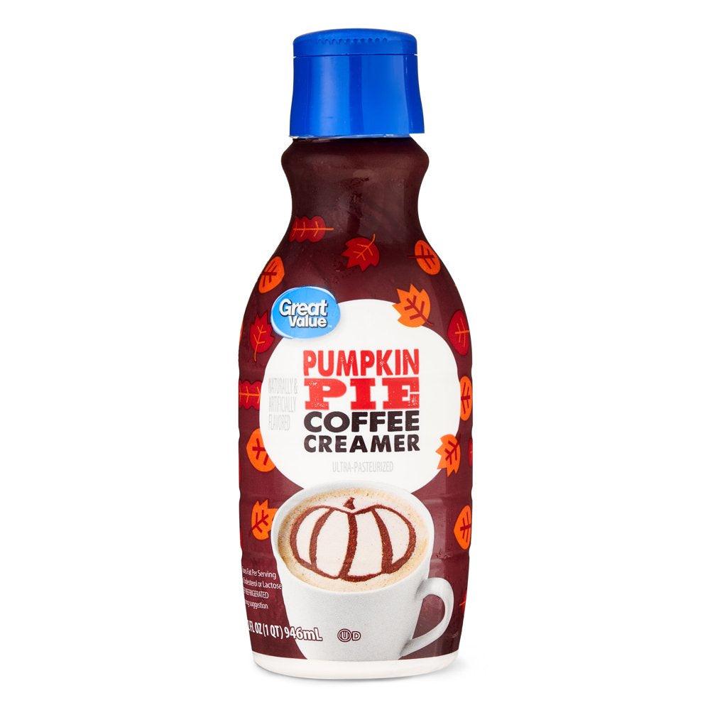 Great Value Coffee Creamer, Pumpkin Pie, 32 Fl Oz