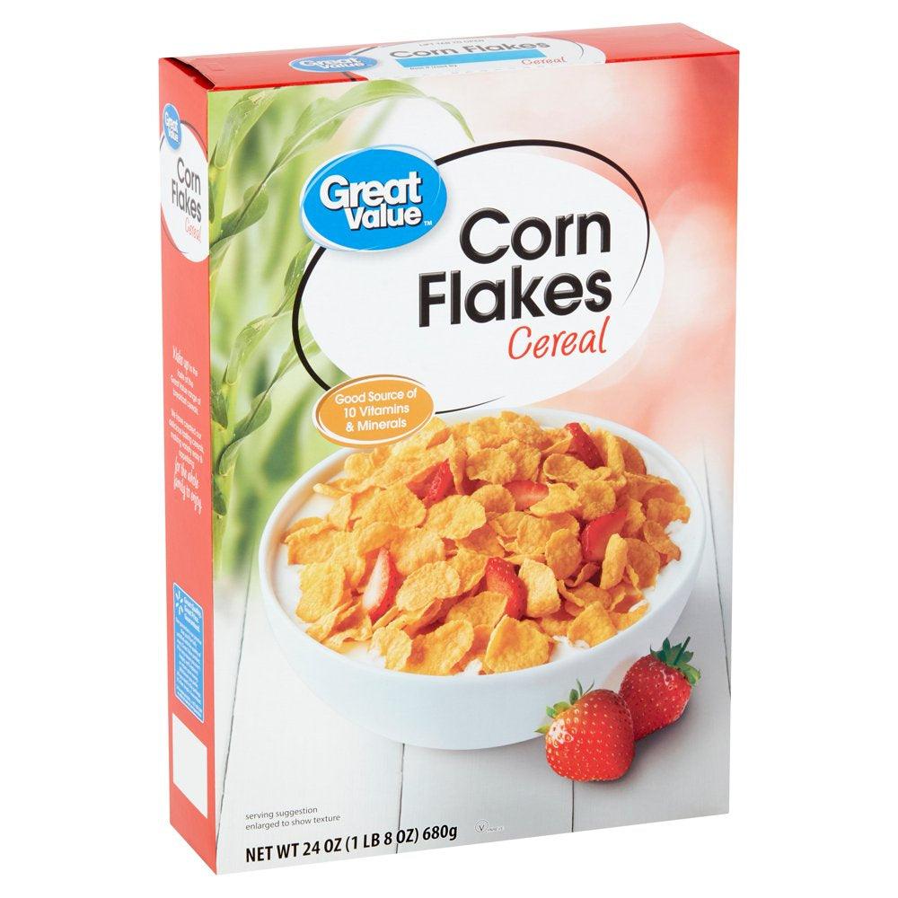 Great Value Corn Flakes Cereal, 24 Oz