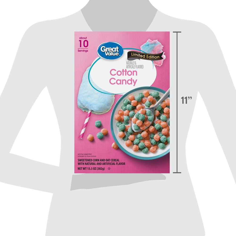 Great Value Cotton Candy Breakfast Cereal, 13.5 Oz