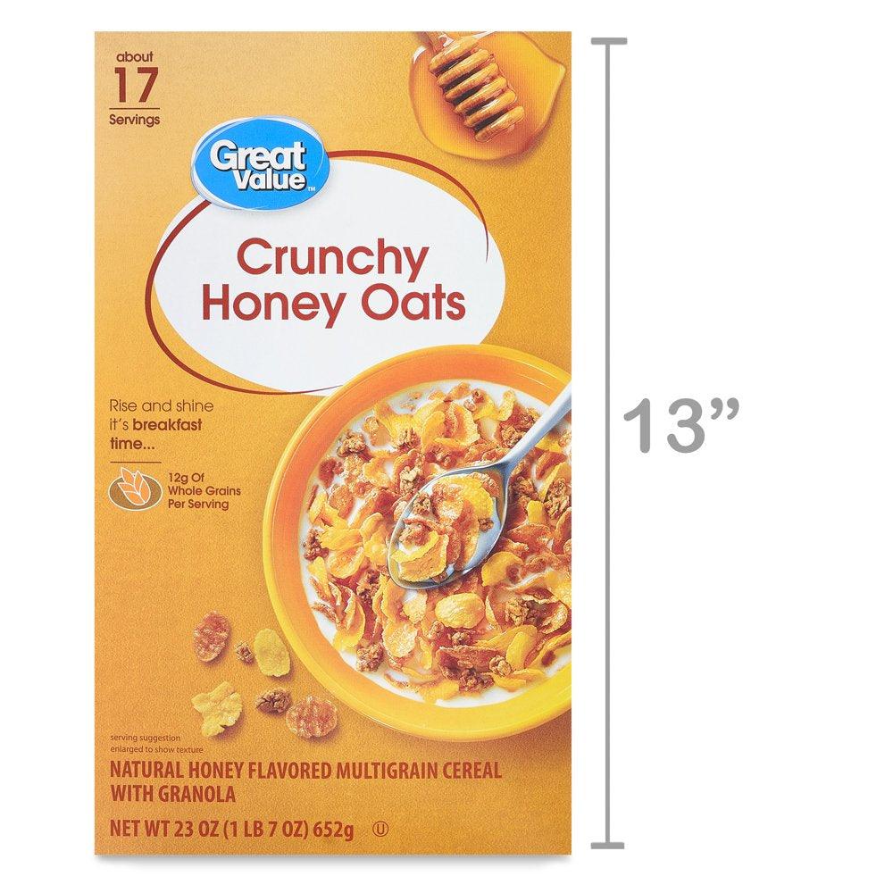 Great Value Crunchy Honey Oats Breakfast Cereal, 23 Oz