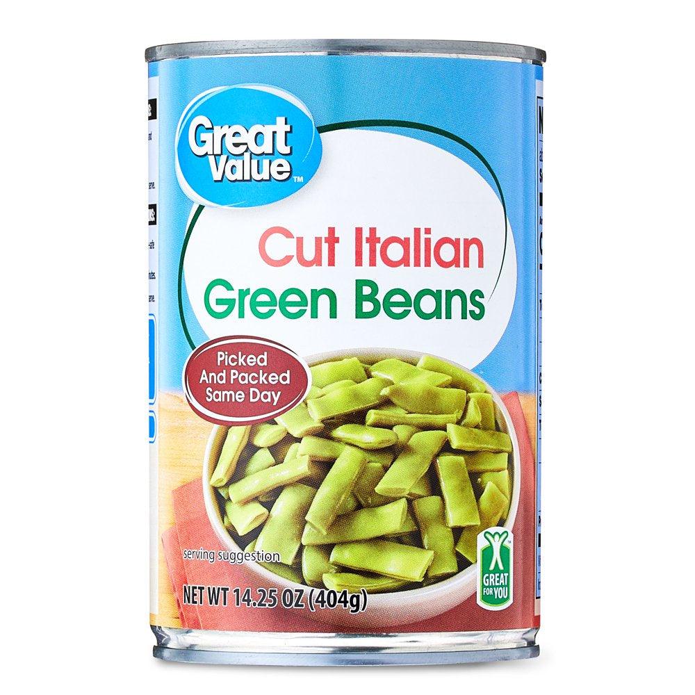 Great Value Cut Italian Green Beans, 14.25 Oz