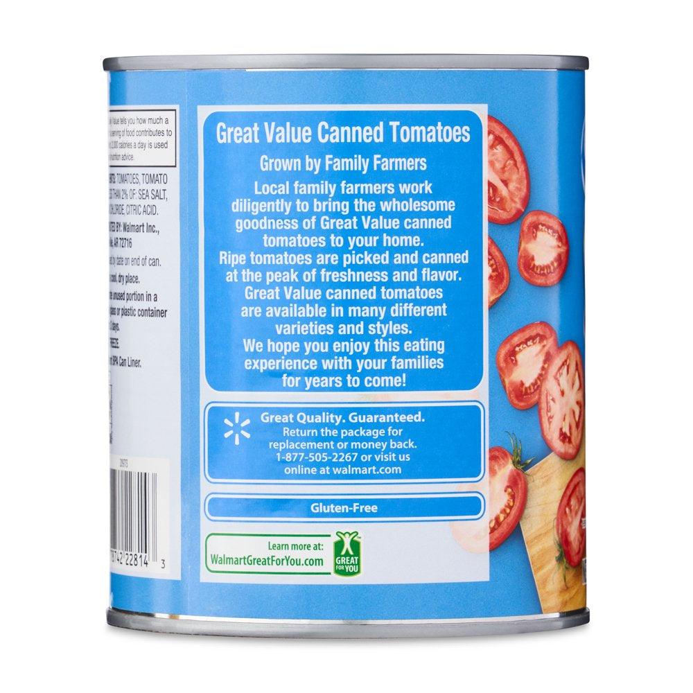 Great Value Diced Tomatoes in Tomato Juice, 28 Oz