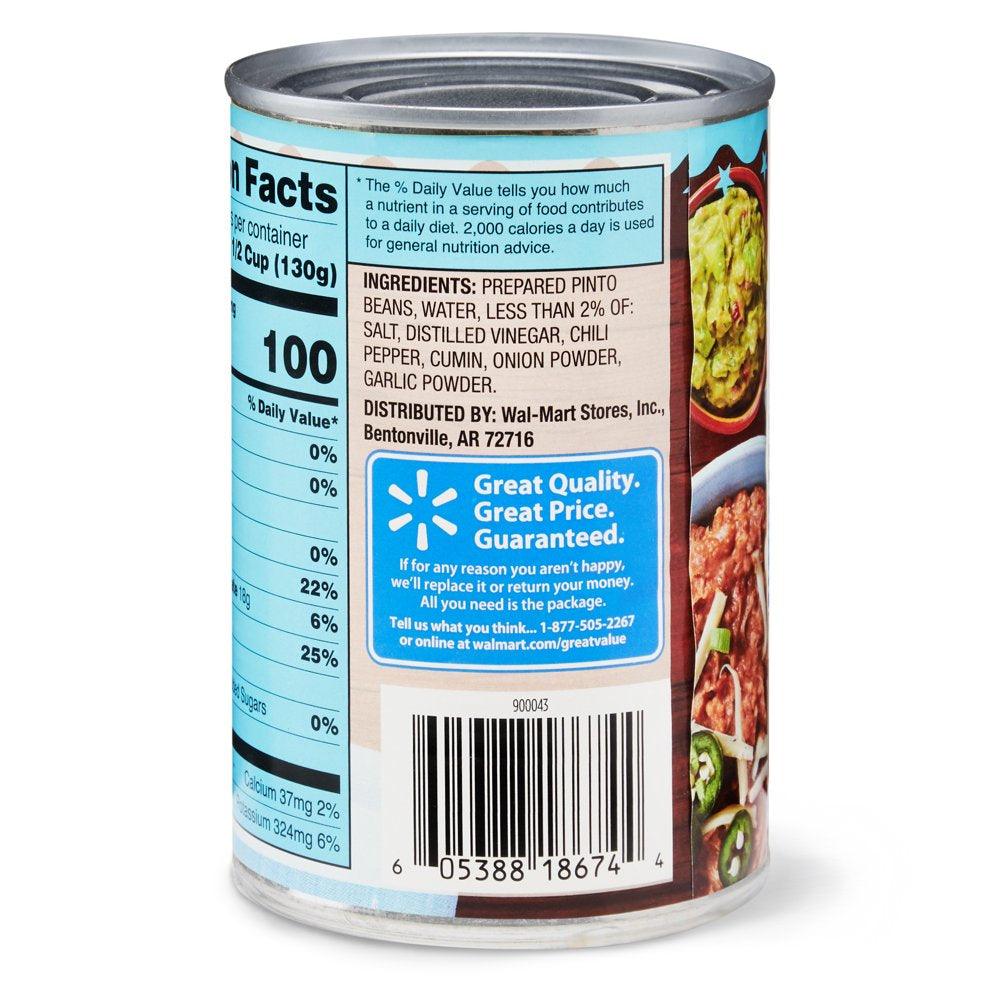 Great Value Fat Free Refried Beans, 16 Oz