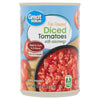 Great Value Fire Roasted Diced Tomatoes, 14.5 Oz