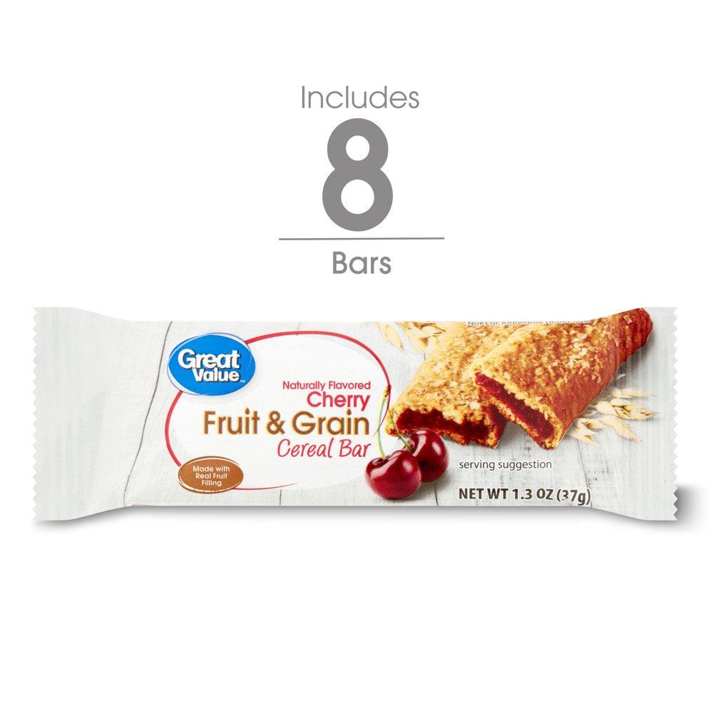 Great Value Fruit & Grain Breakfast Bars, Cherry, 10.4 Oz, 8 Count