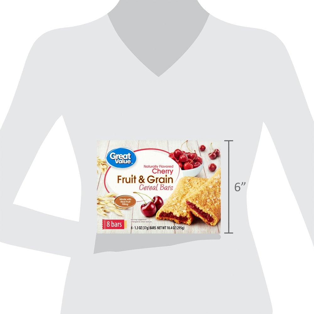 Great Value Fruit & Grain Breakfast Bars, Cherry, 10.4 Oz, 8 Count