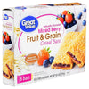 Great Value Fruit & Grain Cereal Bars Mixed Berry, 10.4 Oz, 8 Count