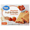 Great Value Fruit & Grain Cereal Bars, Strawberry, 1.3 Oz, 8 Count