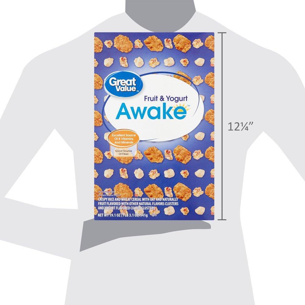 Great Value Fruit and Yogurt Clusters Awake Cereal, 19.1 Oz