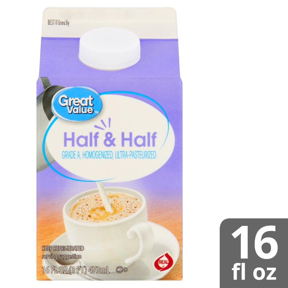 Great Value Half & Half, 16 Fl Oz