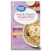 Great Value Instant Oatmeal Variety Pack, 1.23 Oz, 10 Packets