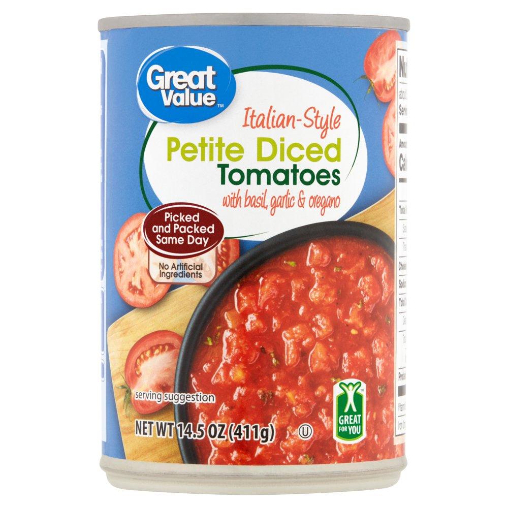 Great Value Italian Diced Tomatoes, 14.5 Oz