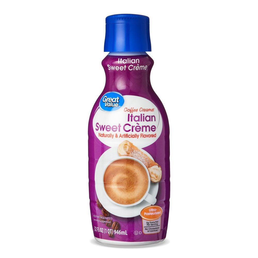 Great Value Italian Sweet Creme Coffee Creamer, 32 Fl Oz