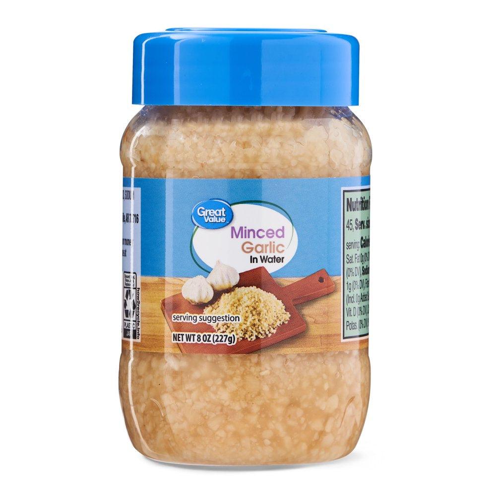 Great Value Minced Garlic in Water, 8 Oz