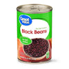 Great Value, No Salt Added, Canned Black Beans, 15 Oz Can