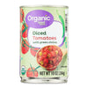 Great Value Organic Diced Tomatoes with Green Chilies, 10 Oz