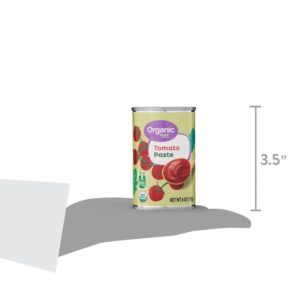 Great Value Organic Tomato Paste, 6 Oz Can