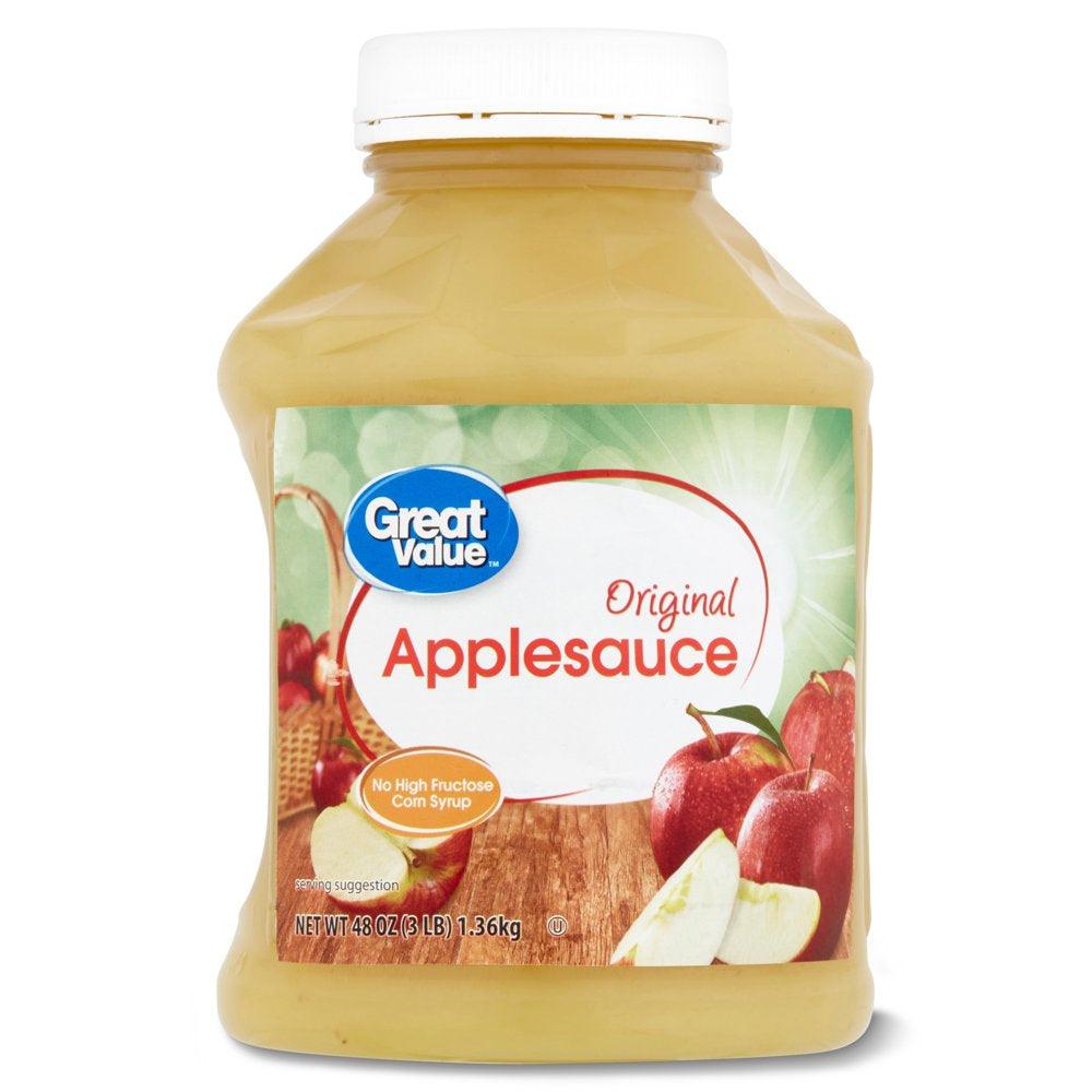 Great Value Original Applesauce, 48 Oz Jar