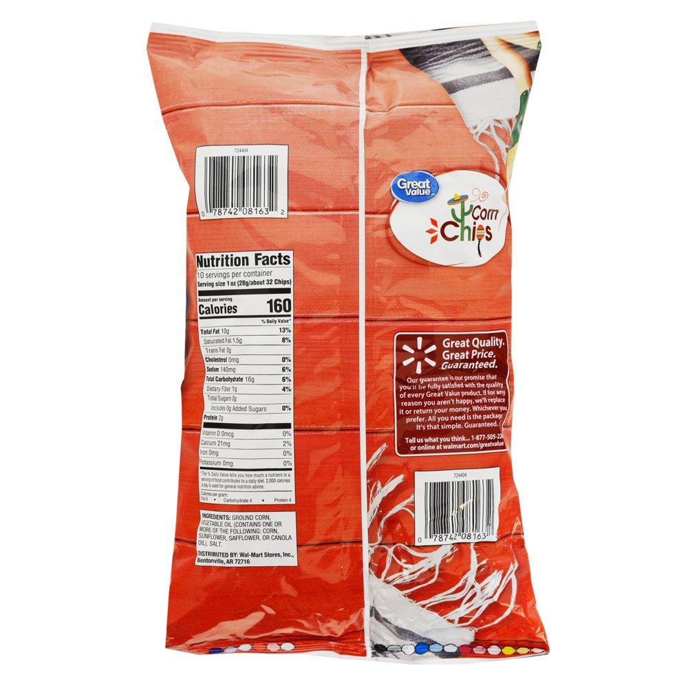 Great Value Original Corn Chips, 10 Oz Bag