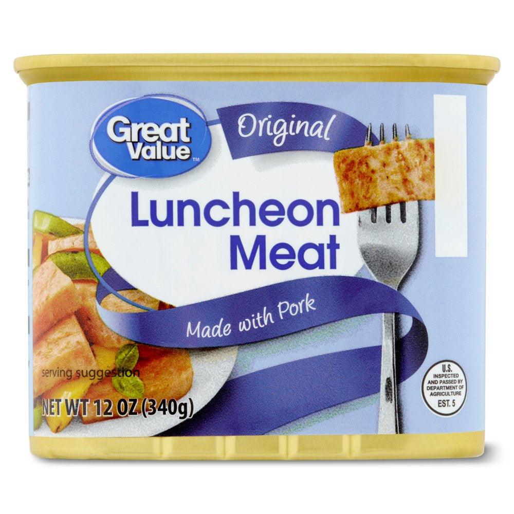 Great Value Original Luncheon Meat, 12 Oz Can