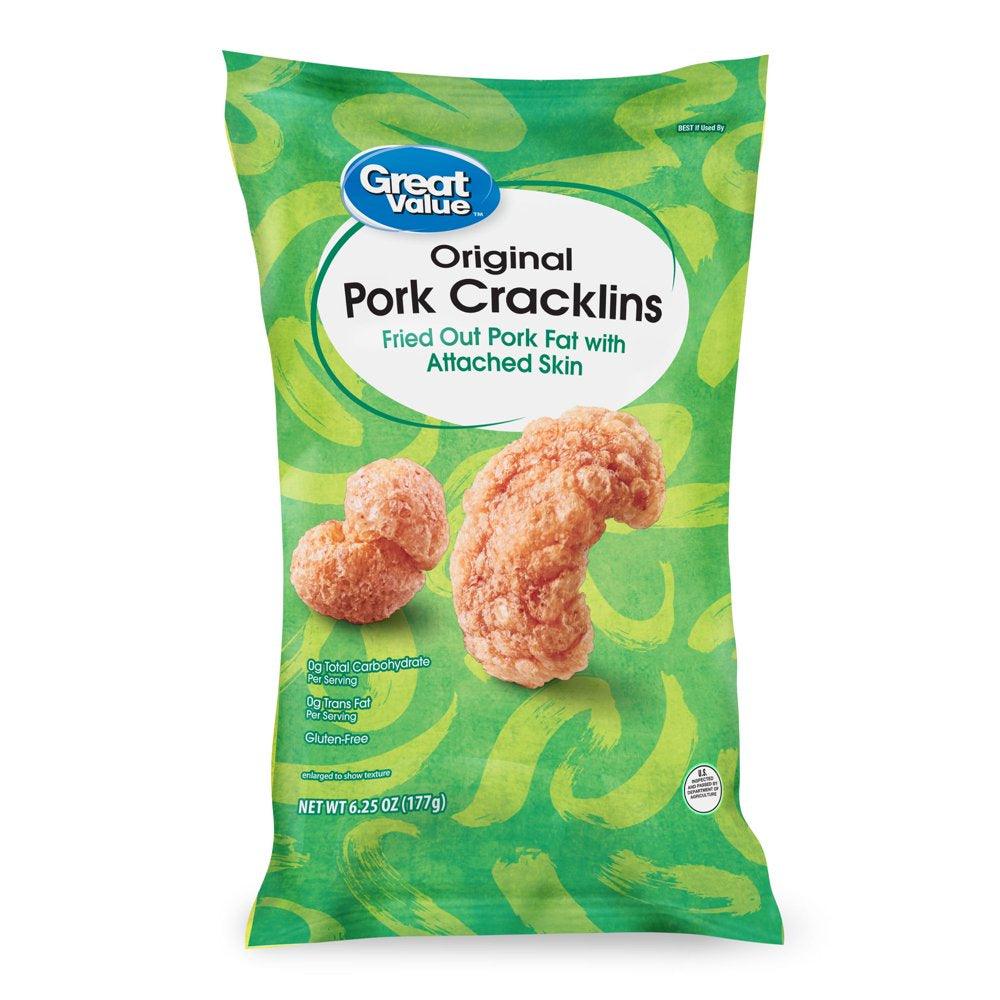 Great Value Original Pork Cracklins, 6.25Oz