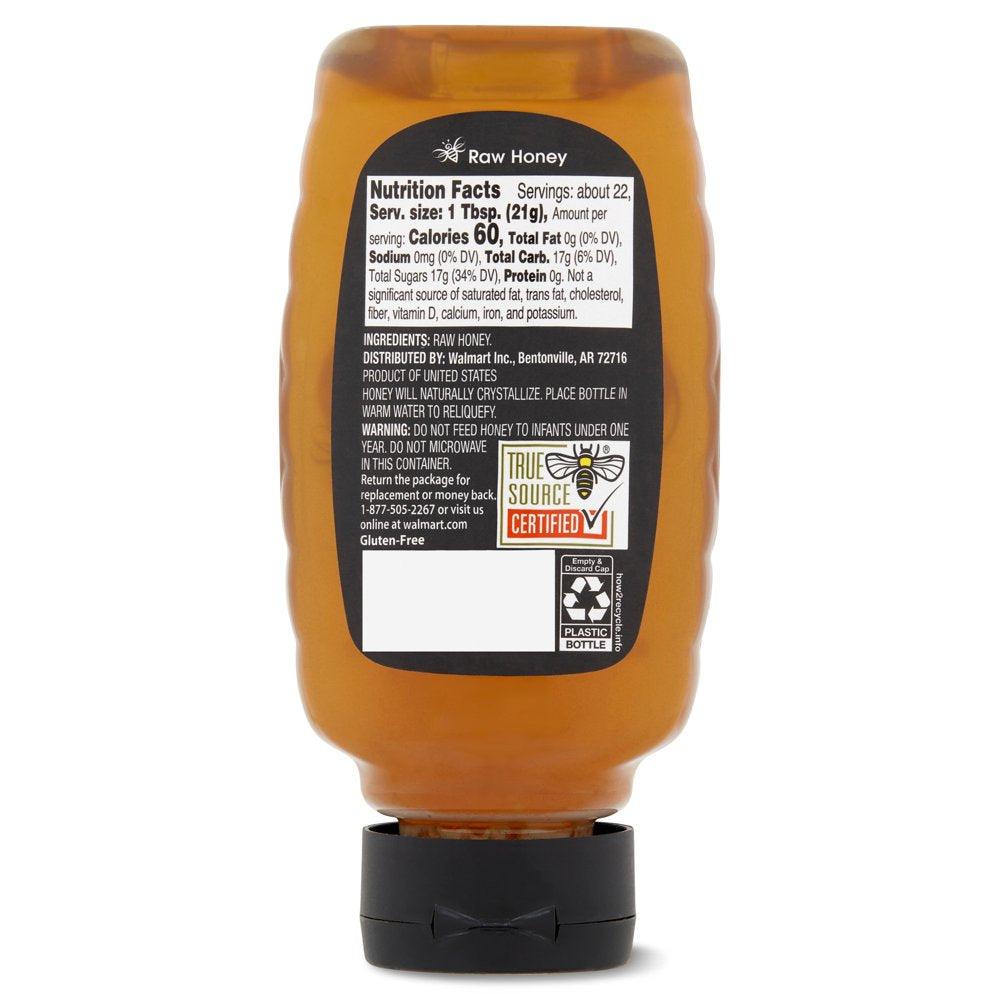 Great Value Raw Honey, 16 Oz Inverted Plastic Bottle