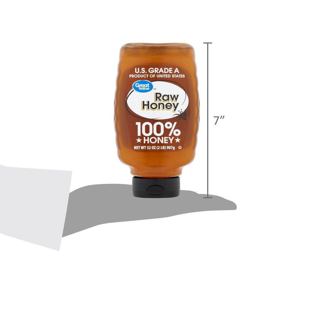 Great Value Raw Honey, 32 Oz Plastic Inverted Bottle