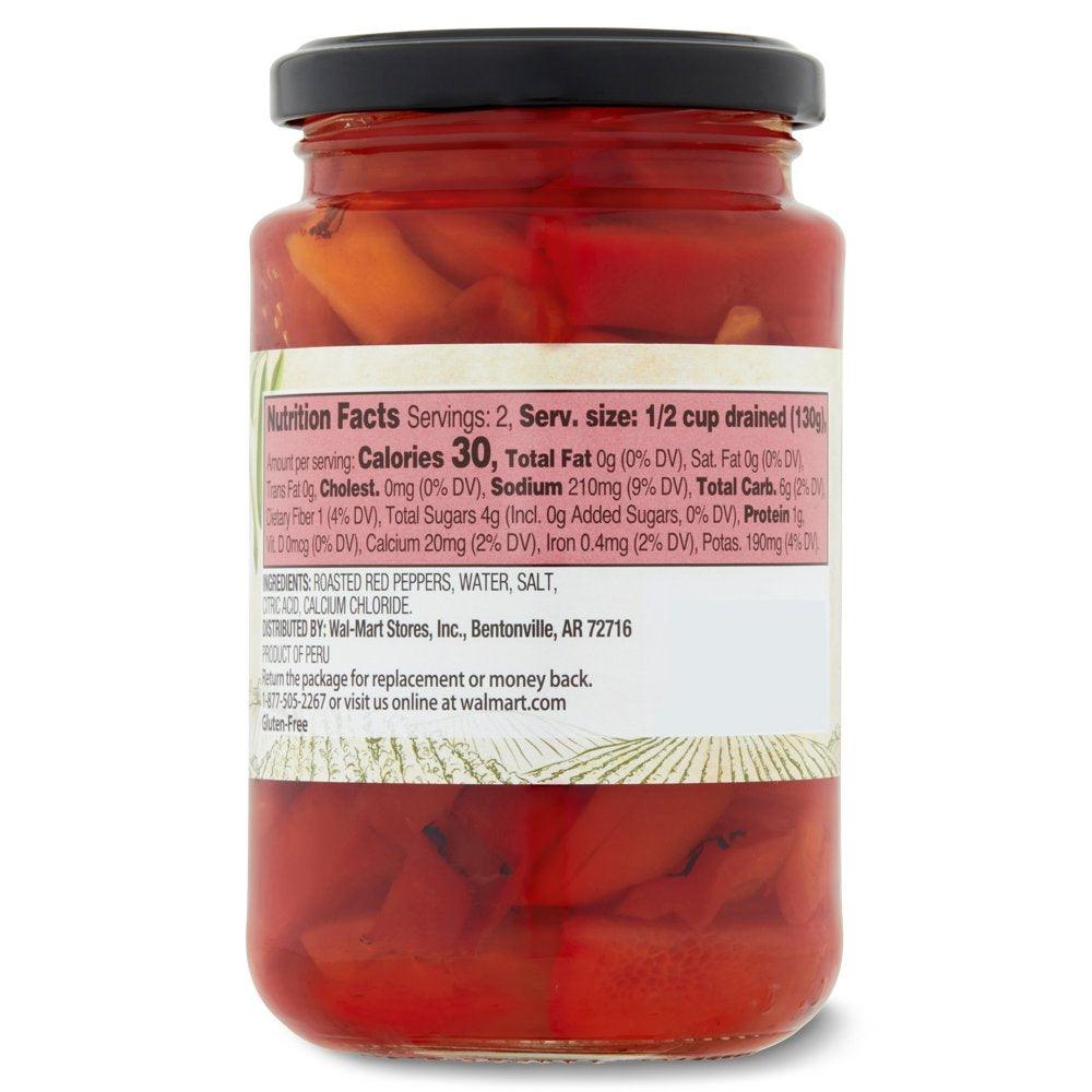 Great Value Roasted Red Bell Pepper Slices, 12 Oz