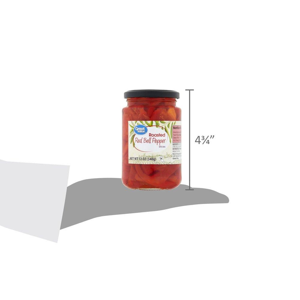 Great Value Roasted Red Bell Pepper Slices, 12 Oz