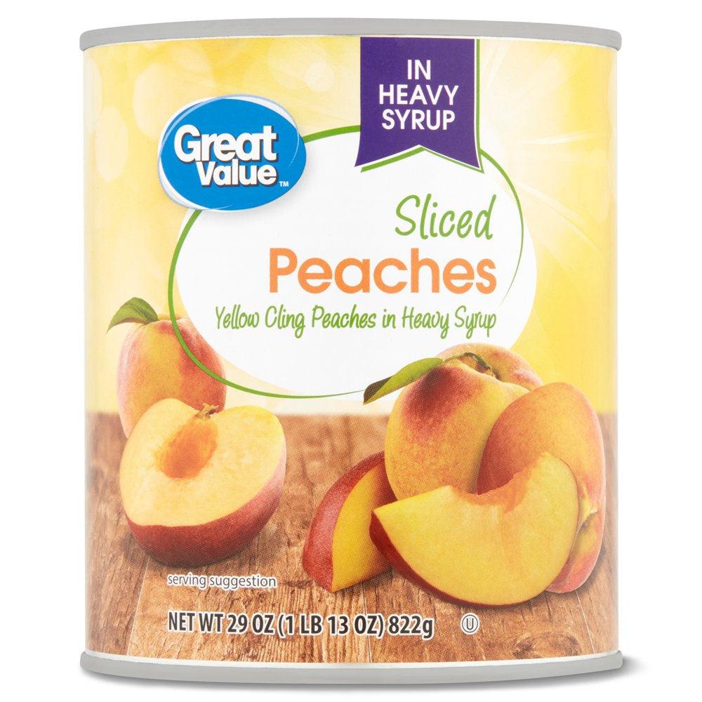 Great Value Sliced Peaches in Heavy Syrup, 29 Oz