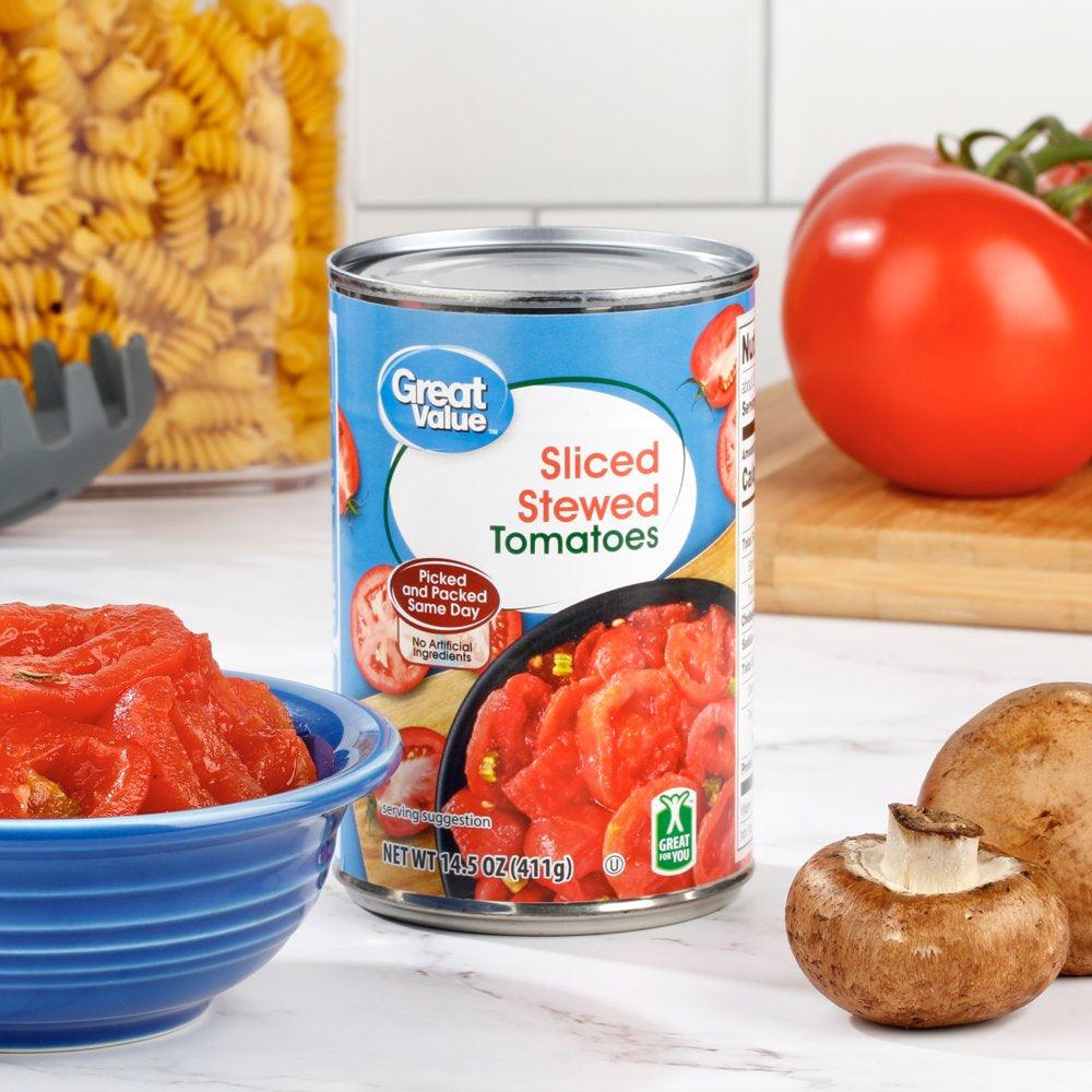 Great Value Sliced Stewed Tomatoes, 14.5 Oz