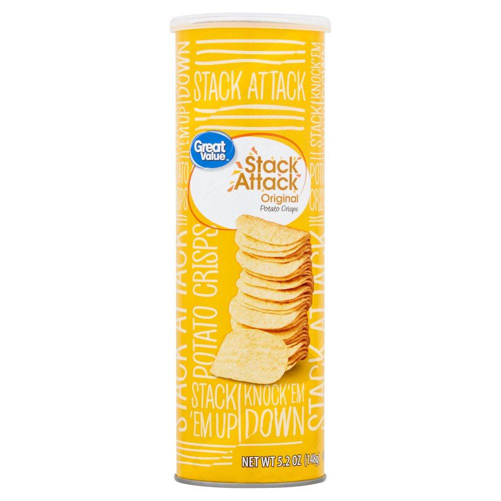 Great Value Stack Attack Original Potato Crisps, 5.2 Oz