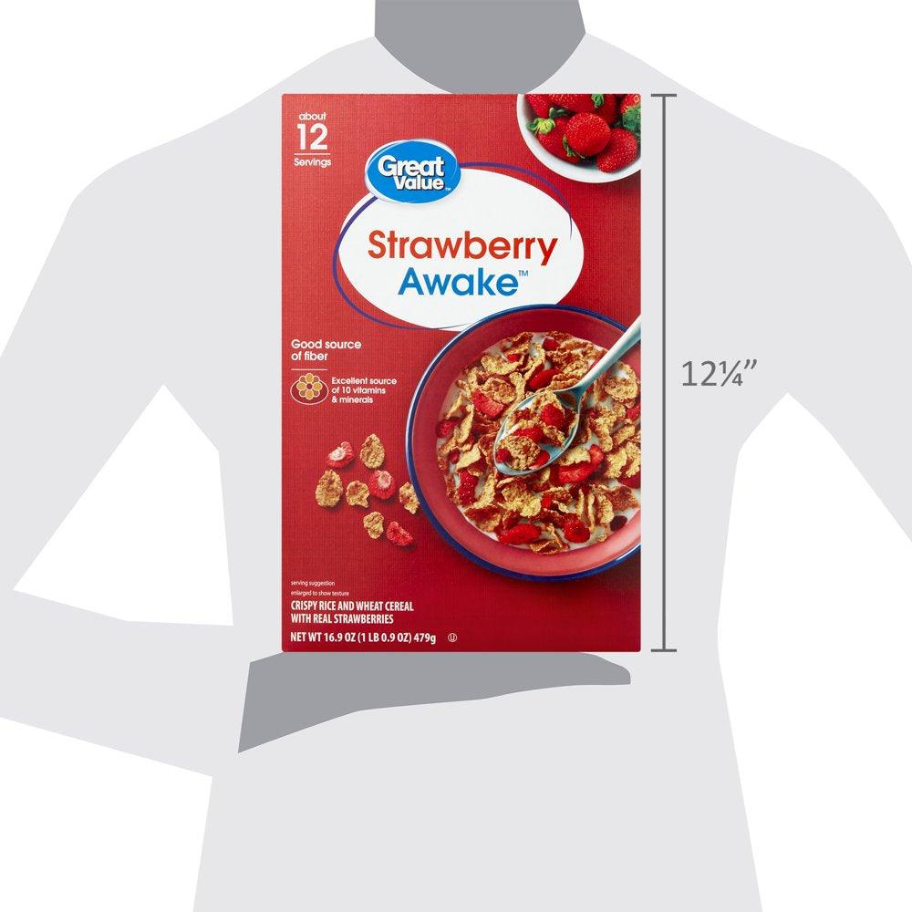 Great Value Strawberry Awake Cereal, 16.9 Oz