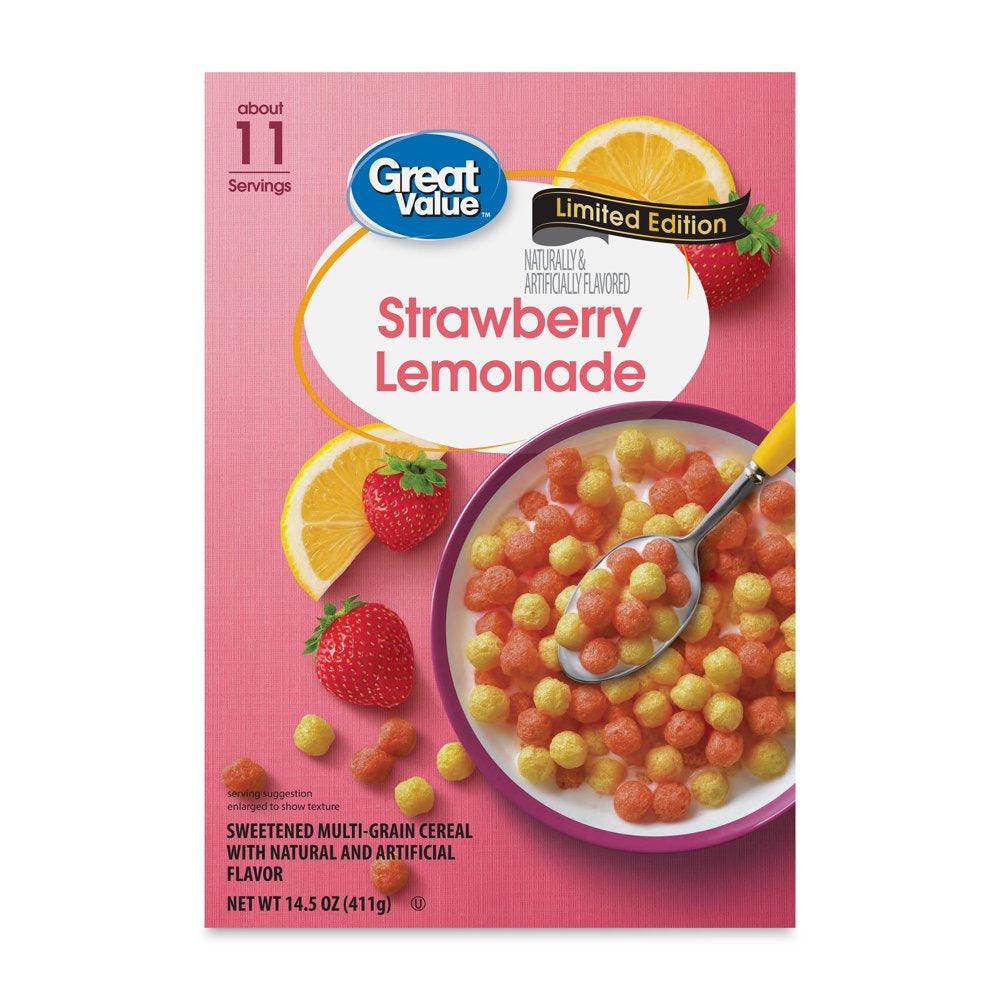 Great Value Strawberry Lemonade Breakfast Cereal, 14.5 Oz