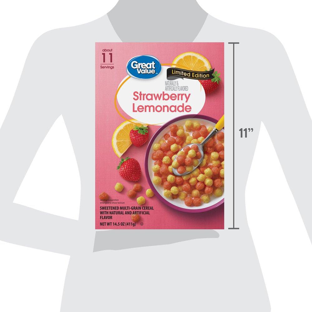 Great Value Strawberry Lemonade Breakfast Cereal, 14.5 Oz