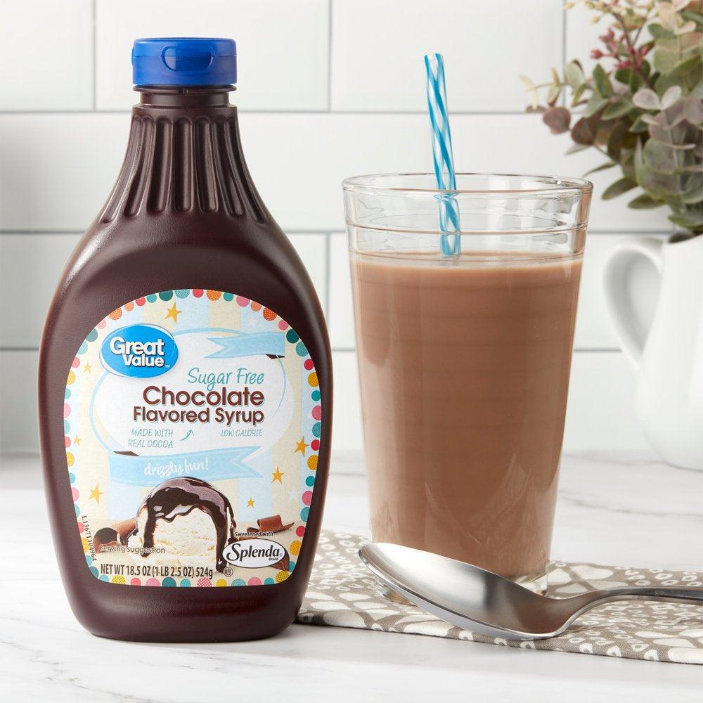 Great Value Sugar Free Chocolate Flavored Syrup, 18.5 Oz