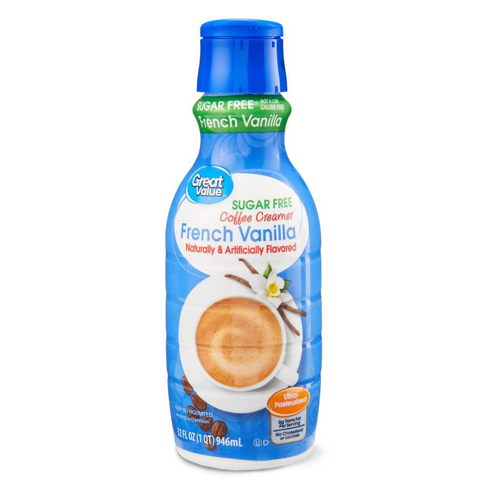 Great Value Sugar Free French Vanilla Coffee Creamer, 32 Fl Oz