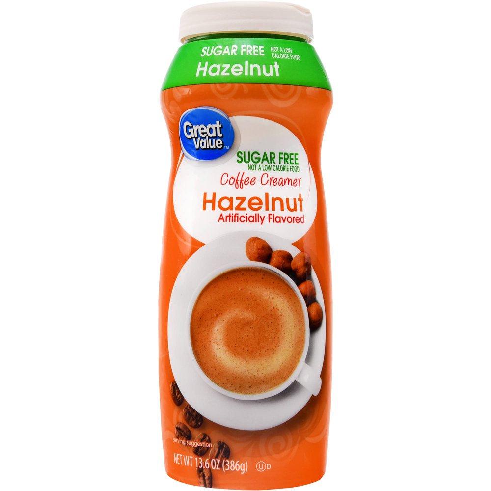 Great Value Sugar Free Hazelnut Coffee Creamer, 13.6 Oz