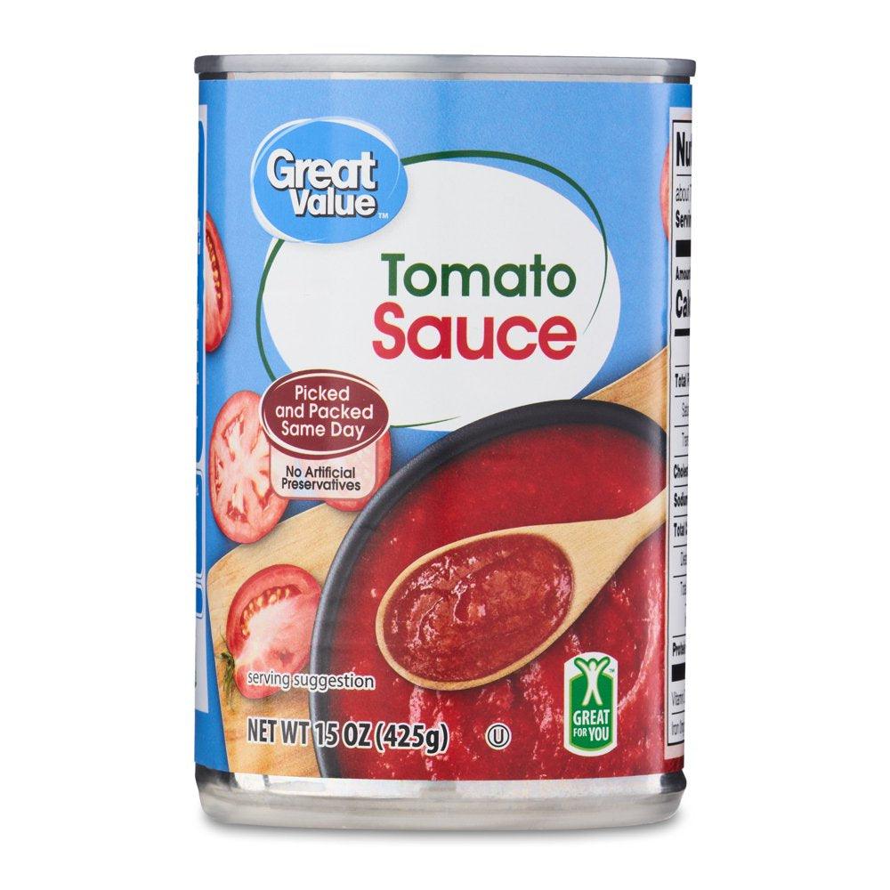 Great Value Tomato Sauce, 15 Oz