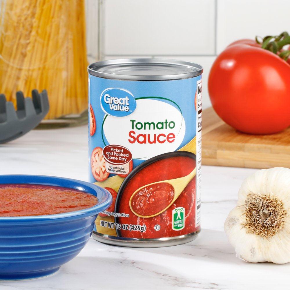 Great Value Tomato Sauce, 15 Oz