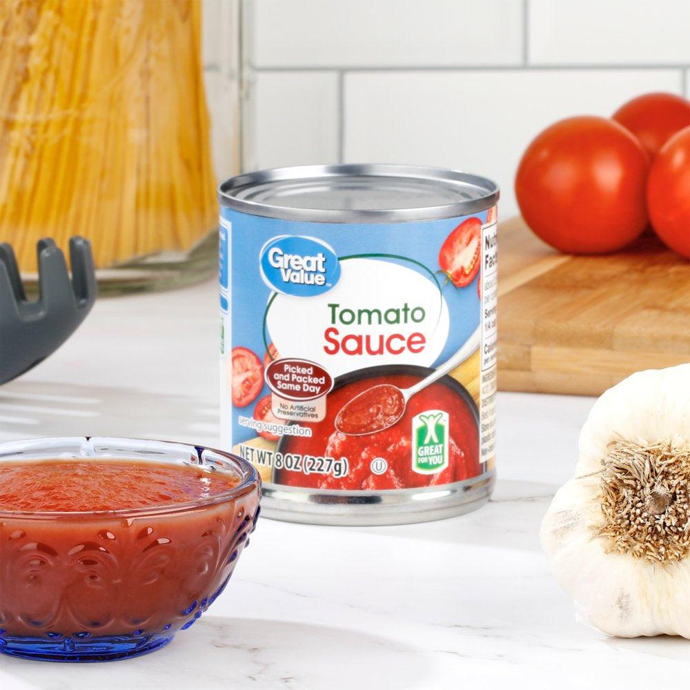 Great Value Tomato Sauce, 8 Oz Can