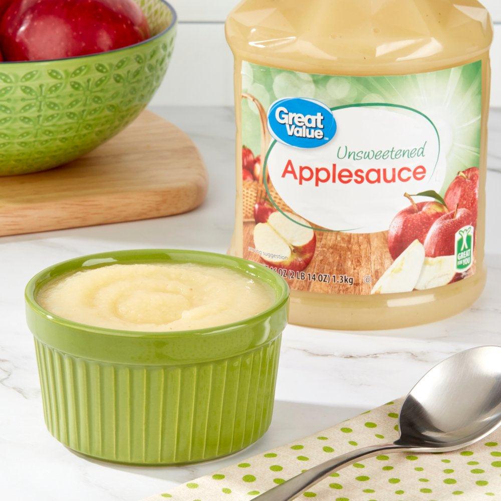 Great Value Unsweetened Applesauce, 46 Oz Jar