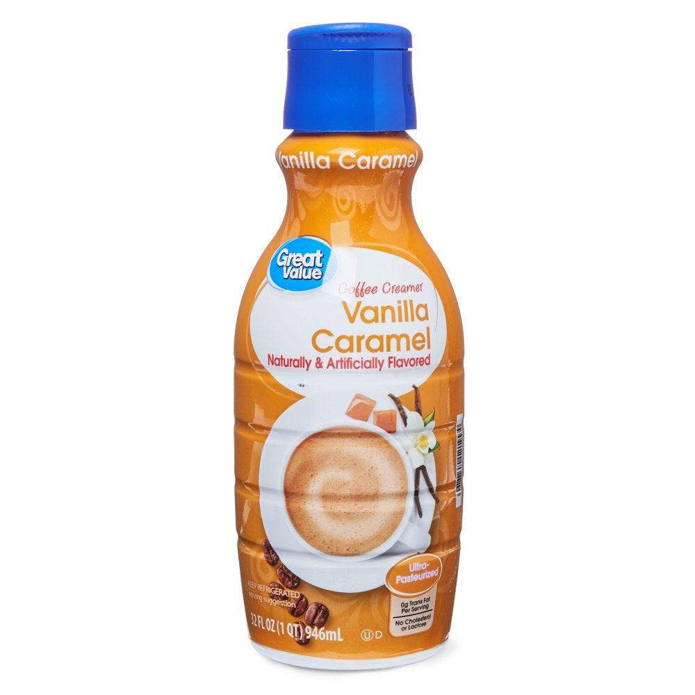 Great Value Vanilla Caramel Coffee Creamer, 32 Fl Oz