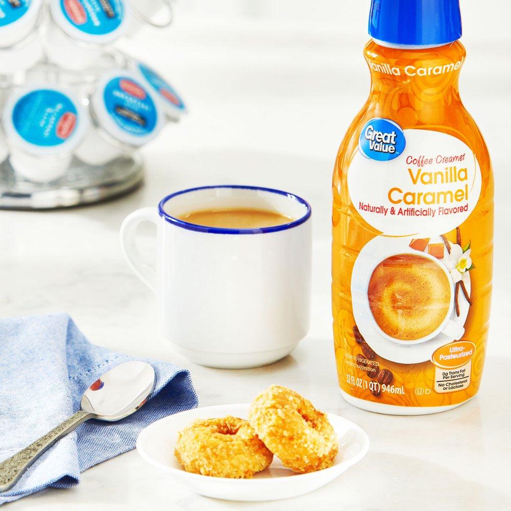 Great Value Vanilla Caramel Coffee Creamer, 32 Fl Oz