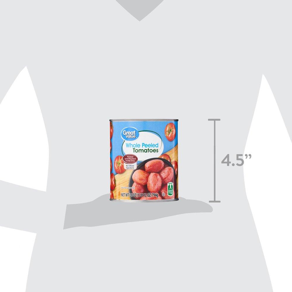 Great Value Whole Peeled Tomatoes, 28 Oz